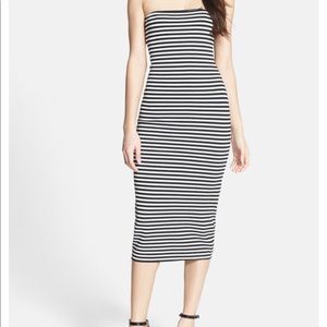 Nicole Miller Strapless Midi Dress